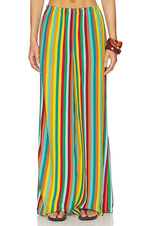 SIMONMILLER Nella Crepe Wide Leg Pant in Green