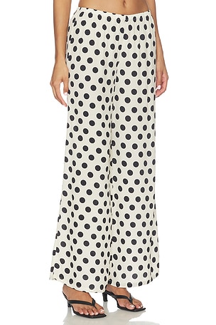 SIMONMILLER Nella Crepe Wide Leg Pant in Black,White