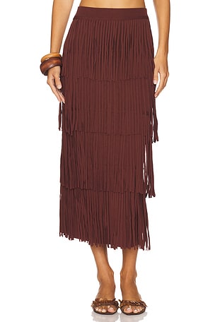 Za Za Knit Fringe Skirt SIMONMILLER
