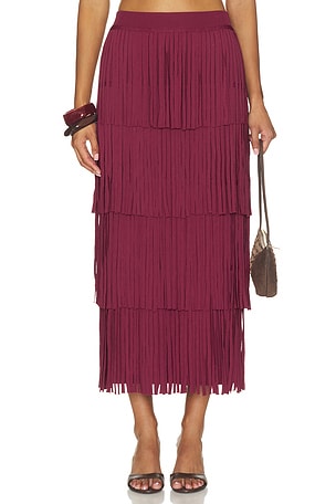Za Za Knit Fringe Skirt SIMONMILLER