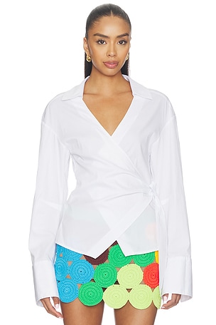 Anya Poplin Wrap Top SIMONMILLER