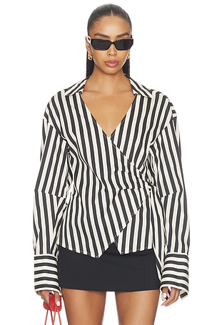 Anya Poplin Wrap Top SIMONMILLER
