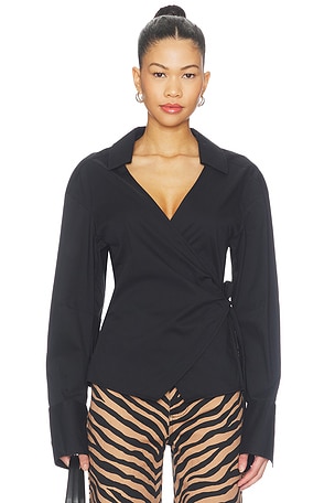 Anya Poplin Wrap Top SIMONMILLER