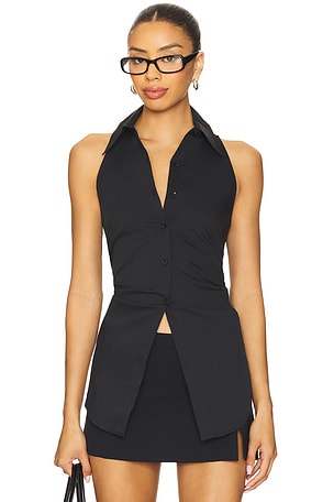 Loch Sleeveless Poplin Button Up SIMONMILLER