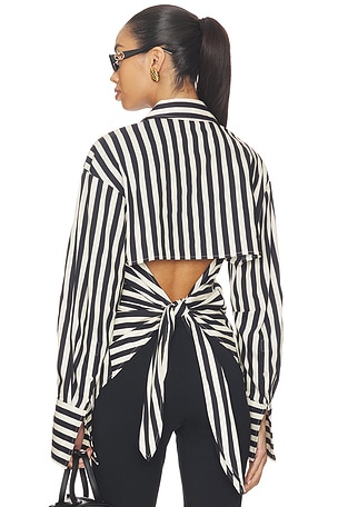 Loch Striped Poplin Button Up SIMONMILLER