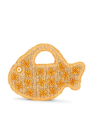 SIMONMILLER Puka Fish Bag in Orange,Neutral