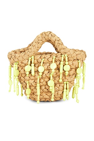 SIMONMILLER Beaded Shelly Bag in Yellow,Neutral