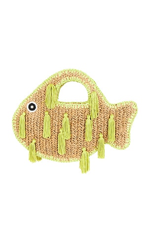 SIMONMILLER Tassel Fish Bag in Yellow,Neutral