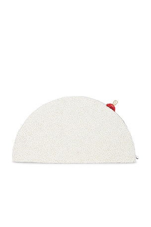 SIMONMILLER Beaded Lune Clutch in Ivory