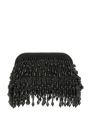 SIMONMILLER Beaded Drop Clutch in Black