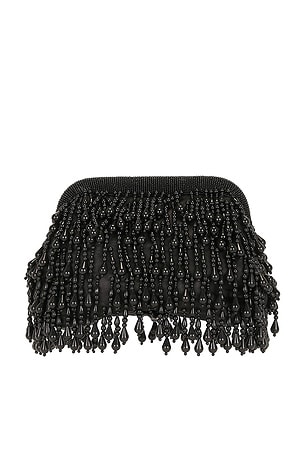 SIMONMILLER Beaded Drop Clutch in Black