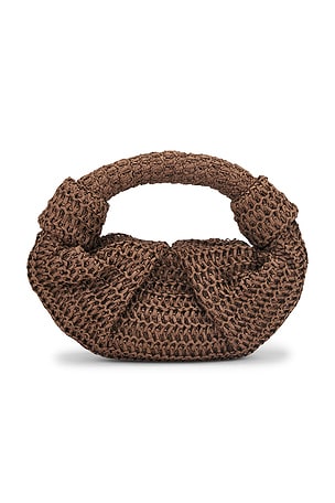 SIMONMILLER Raffia Lopsy Bag in Brown