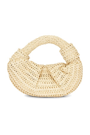 SIMONMILLER Raffia Lopsy Bag in Tan