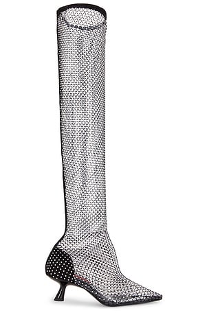 BOTTINES CRYSTAL FISHNET TALL KUKI Simon Miller