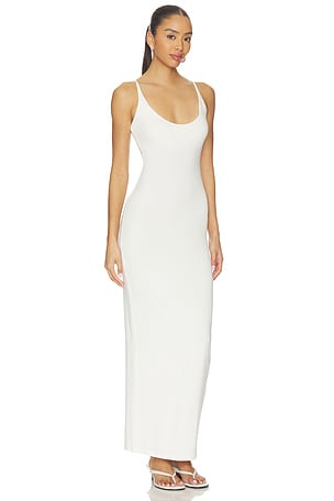 SKIMS Smooth Layers Skimpy Scoop Neck Dress in Ivory