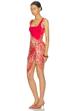 SKIMS Sheer Dress Sarong in Red