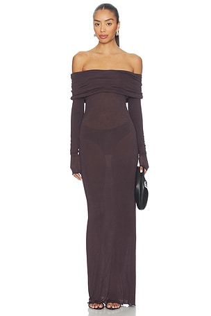 Sheer Modal Off Shoulder Long Dress SKIMS