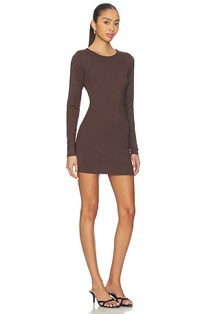 SKIMS Smooth Layers Crewneck Tunic in Chocolate