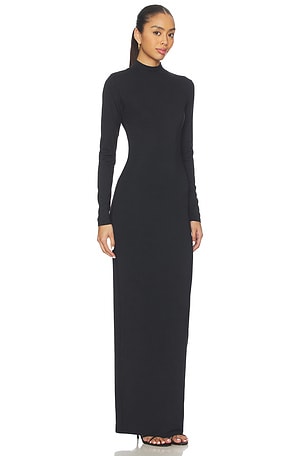 SKIMS Smooth Layers Turtleneck Dress in Black