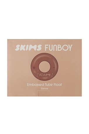 SKIMS X FUNBOY Logo Embossed Tube Float in Tan