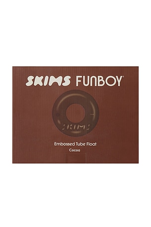 SKIMS X FUNBOY Logo Embossed Tube Float in Brown