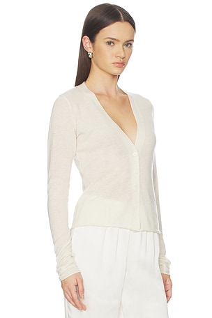 SKIMS Sheer Cashmere Cardigan in Ivory