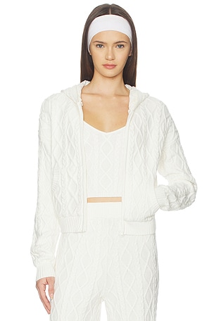 Sweater Knit Shrunken Zip Up Hoodie SKIMS