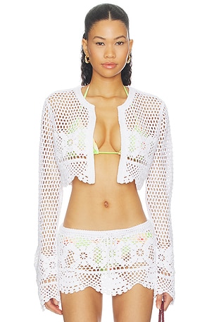 Crochet Swim Cropped Cardigan SKIMS