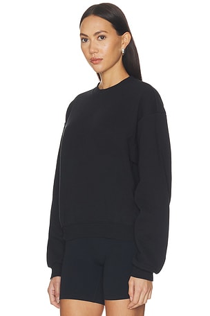 SKIMS Cotton Fleece Classic Crewneck in Black