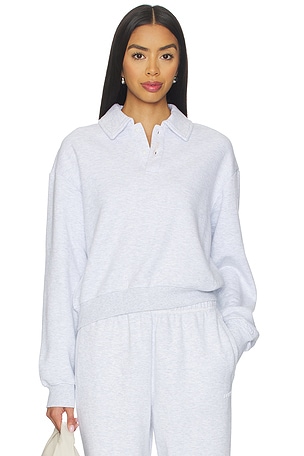 Cotton Fleece Polo Sweatshirt SKIMS