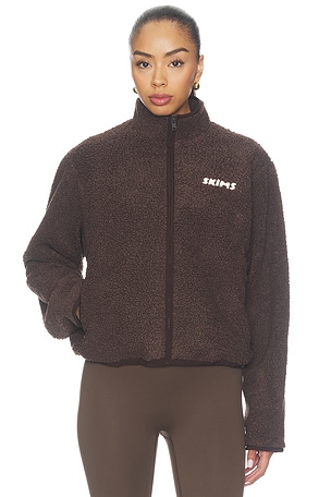 Teddy Boxy Zip Up Jacket SKIMS