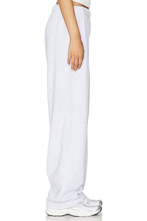 SKIMS Cotton Fleece Classic Straight Leg Pant in Light Grey