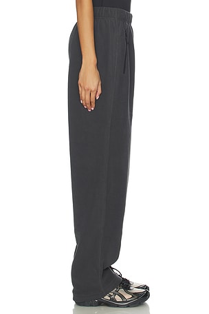 SKIMS Fleece Lounge Straight Leg Pant in Grey