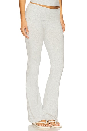 SKIMS Cotton Jersey Foldover Pant in Light Grey