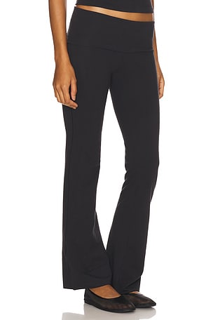SKIMS Cotton Jersey Foldover Pant in Black