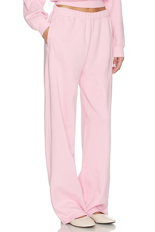 SKIMS Cotton Fleece Classic Straight Leg Pant in Pink