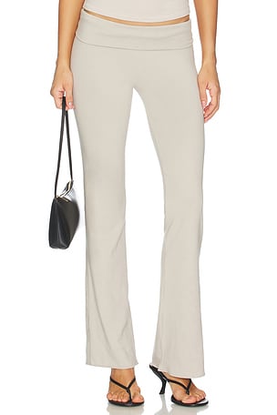 SKIMS Cotton Jersey Foldover Pant in Beige