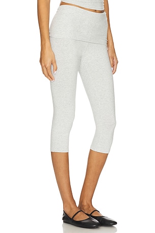 SKIMS Cotton Jersey Foldover Capri in Grey