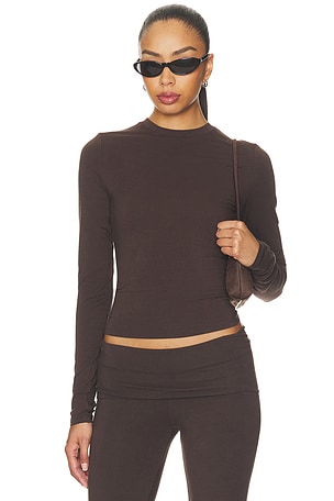 Cotton Jersey Long Sleeve T-Shirt SKIMS