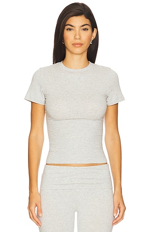 SKIMS Cotton Jersey 2 Pack T-Shirt in Light Grey