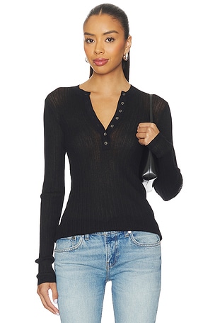 Sheer Knit Long Sleeve Henley SKIMS