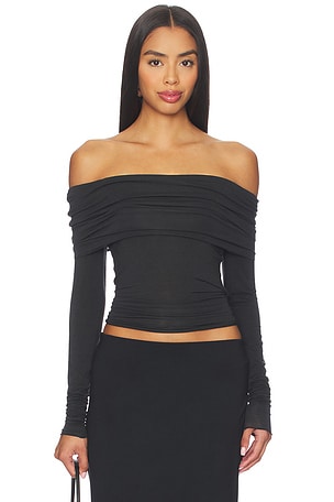 Sheer Modal Off Shoulder Long Sleeve Top SKIMS