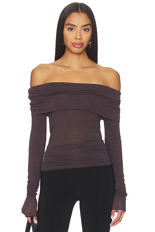 Sheer Modal Off Shoulder Long Sleeve SKIMS