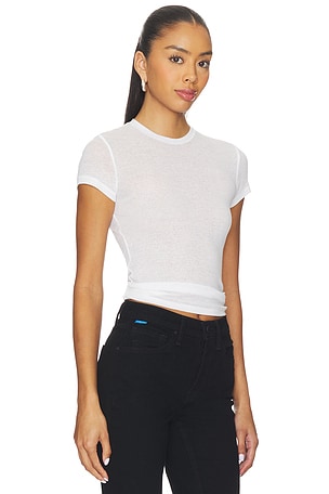 SKIMS Sheer Cotton Crewneck Standard T-Shirt in White