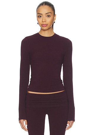 Cotton Jersey Long Sleeve T-shirt SKIMS