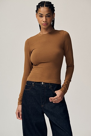 Cotton Jersey Long Sleeve T-shirt SKIMS
