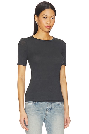 SKIMS Sheer Modal T-shirt in Black