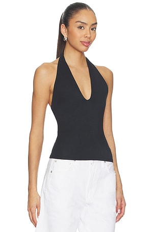 SKIMS Smooth Layers Halter Top in Black