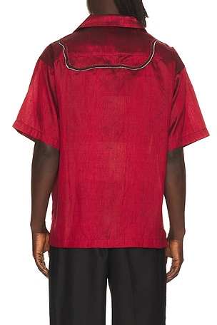 Sanea Collection Naka Silk Shirt in Red. Size S. Also