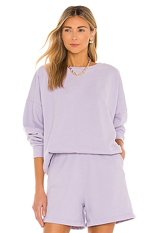 Threesixseven good Oversized Crewneck Sweatshirt from Revolve in Purple